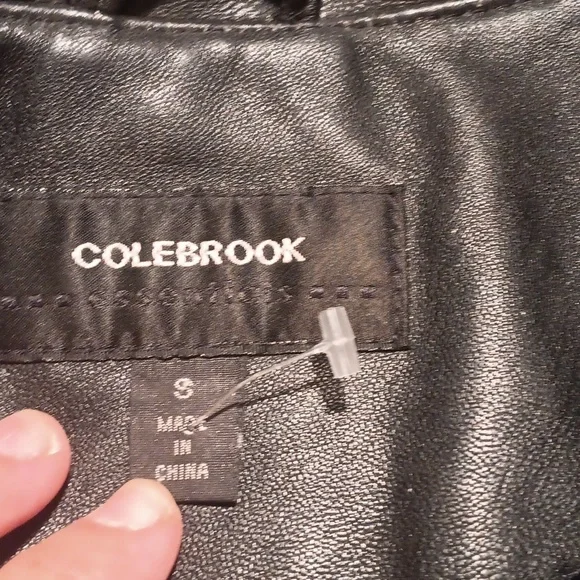 Colebrook Women's Black Leather Coat Size Small - Picture 7 of 9